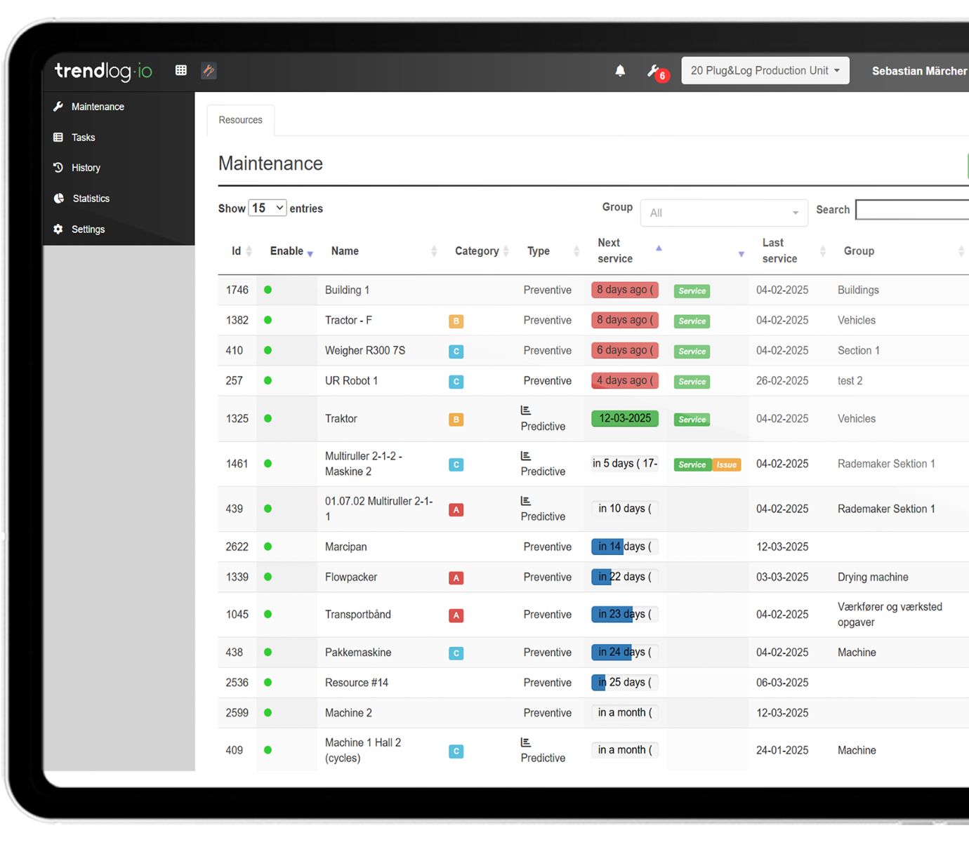 Maintenance Planner produktbillede side Maintenance Planner produktbillede side | Trendlog.io