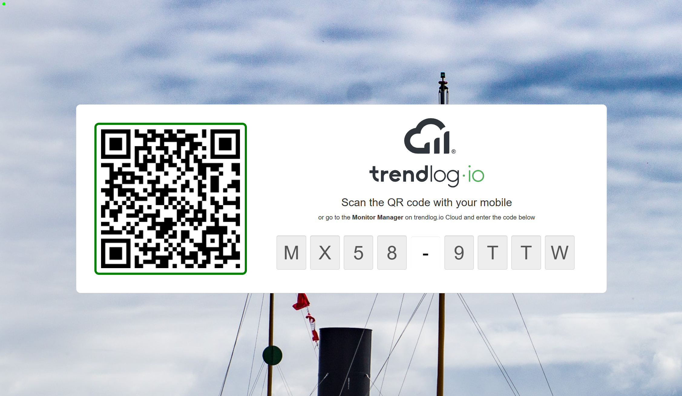 Monitor Manager screen | Trendlog.io